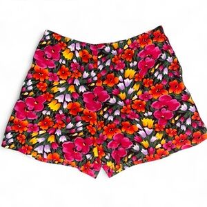First Glance Multicolored Floral Vintage Lightweight Shorts